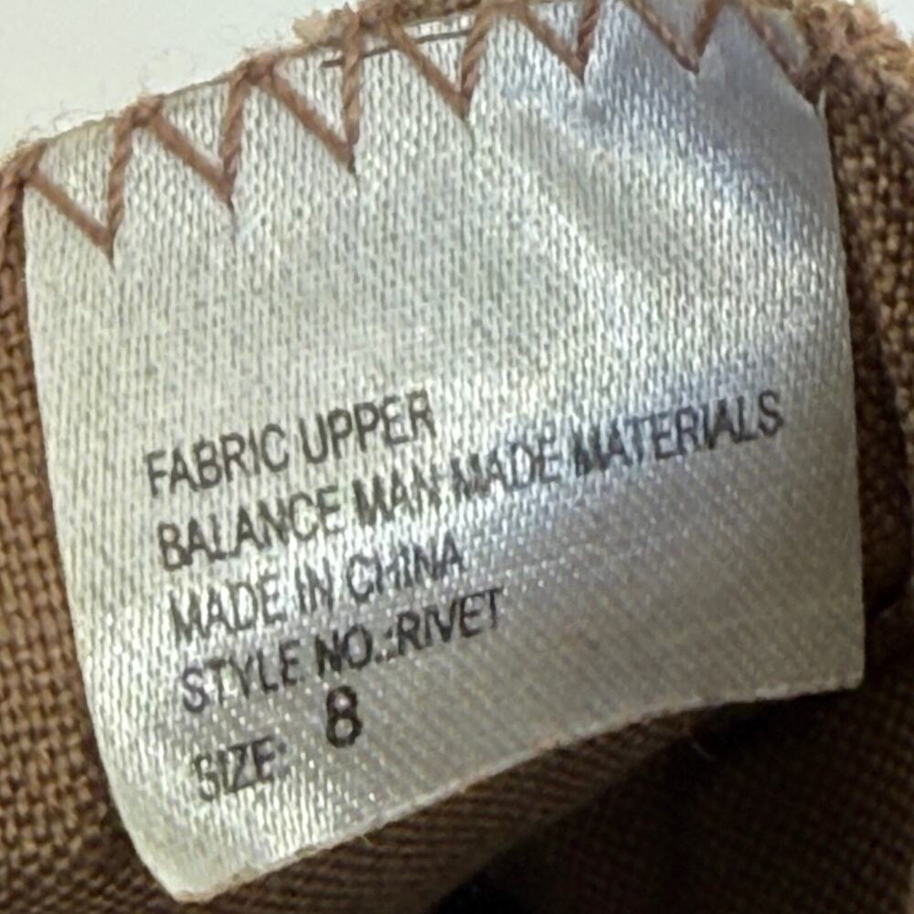 Y2K Vtg Paris Blues Womens Sneakers Brown Rhinestone Slip-On Bilng Casual Size 8 - Picture 7 of 9
